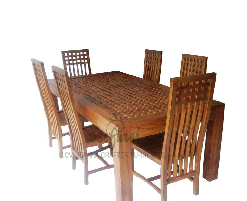 teak dining table set