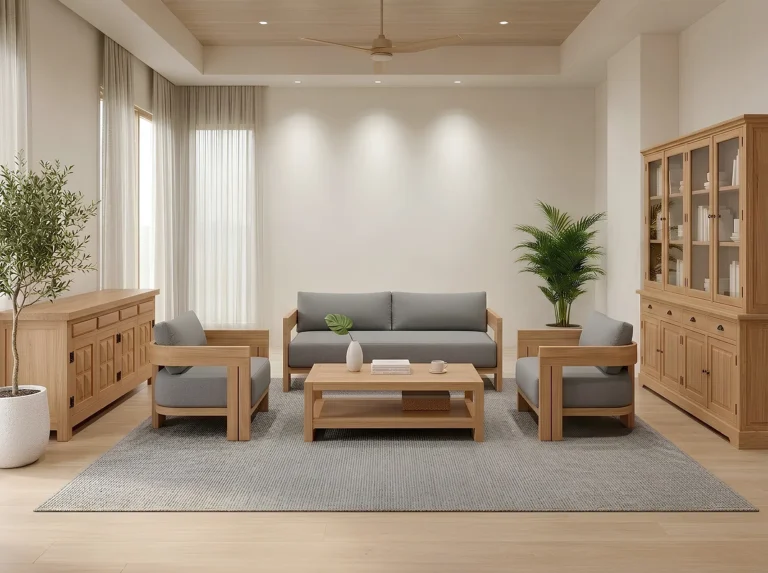Modern classic teak living room furniture made from solid teak wood in Jepara Indonesia