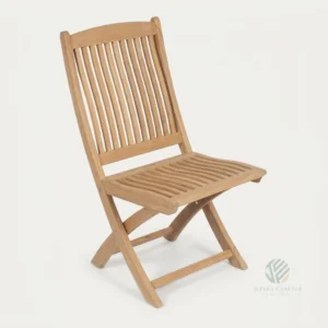 Belmont folding teak chair without armrests made from solid Indonesian teak wood