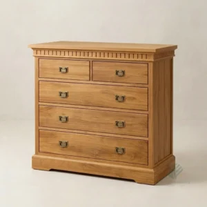 Benson solid teak dresser featuring spacious drawers and handcrafted Indonesian furniture construction