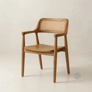 Bora teak dining chair featuring elegant wooden structure and handcrafted details for premium dining spaces