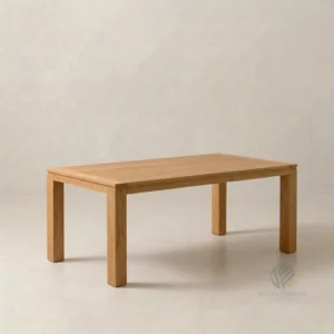 Minimalist small solid teak dining table