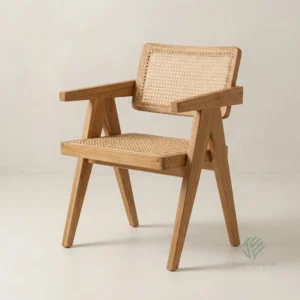 Harper solid teak dining chair with supportive backrest design for comfortable seating