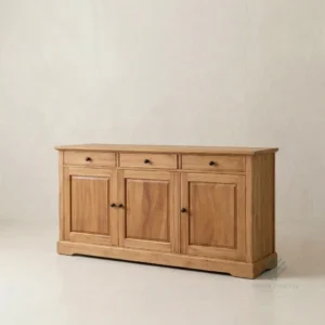 Regent solid teak sideboard with storage cabinets 3 doors made by Jepara furniture manufacturer