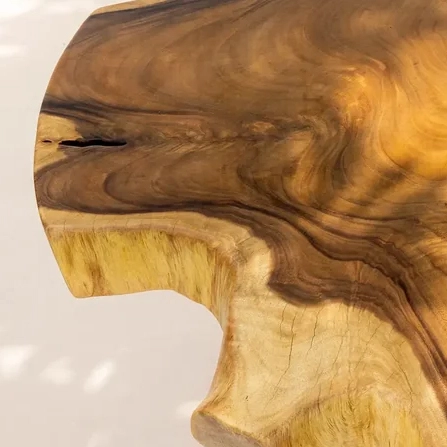 Natural Indonesian suar wood slab for custom furniture manufacturing