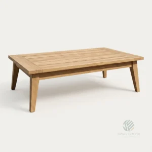 Lucerne teak coffee table crafted from solid Indonesian teak wood for outdoor furniture