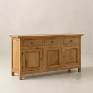 Alto solid teak sideboard with four cabinet 3 doors handcrafted in Jepara Indonesia