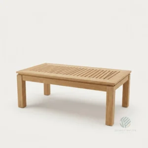 Montana teak coffee table made from solid Indonesian teak for outdoor living areas