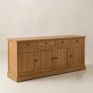 Regent solid teak sideboard with storage cabinets 4 doors made by Jepara furniture manufacturer