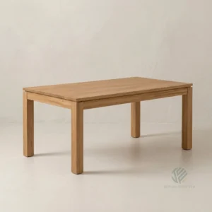 Modern Indonesian teak dining table with clean design