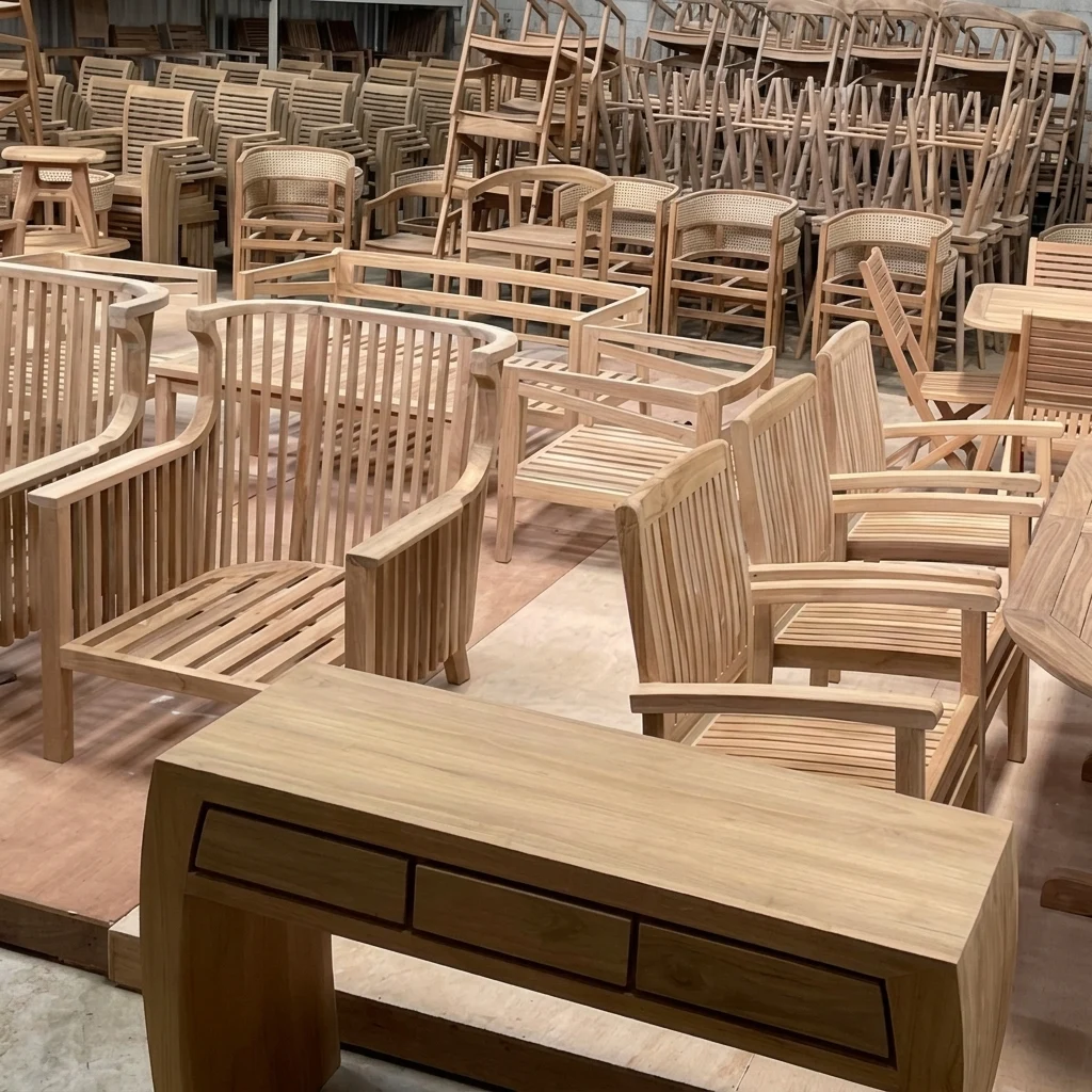 solid teak wood furniture manufacturer jepara Indonesia SVLK