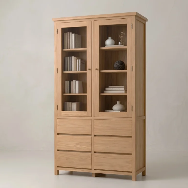 teak modern bookcase jepara indonesia