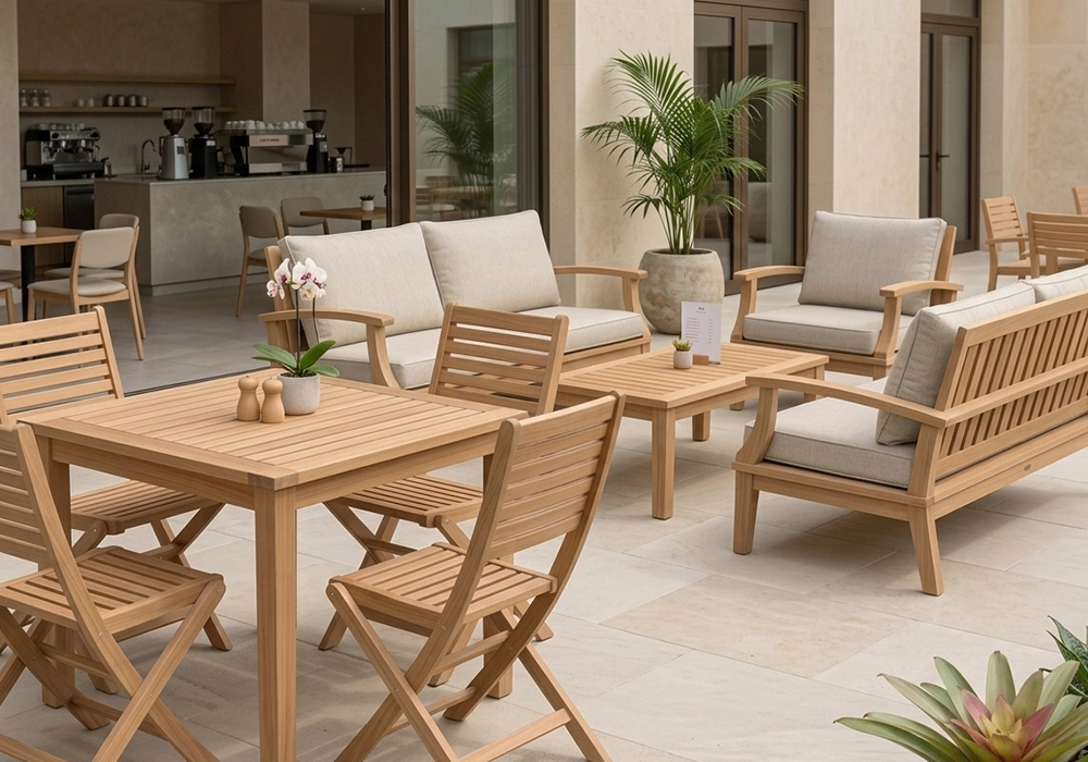 teak outdoor bistro table and chairs