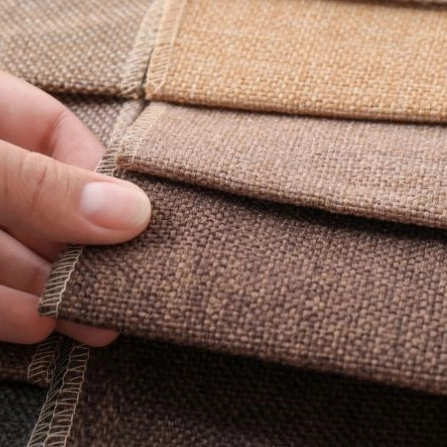 Upholstery fabric material for furniture cushions and upholstered seating