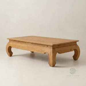 opium Teak Coffee Table 100 handcrafted by Jepara furniture manufacturer Indonesia for residential and hospitality interiors