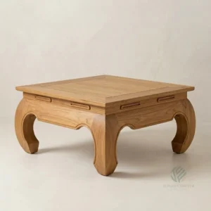 opium Teak Coffee Table 80 handcrafted by Jepara furniture manufacturer Indonesia for residential and hospitality interiors